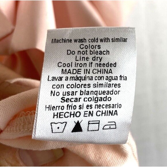 Harper Sleeveless Blouse Tank Ruffle Accent Women’s Medium Peach Summer Top - Picture 8 of 8